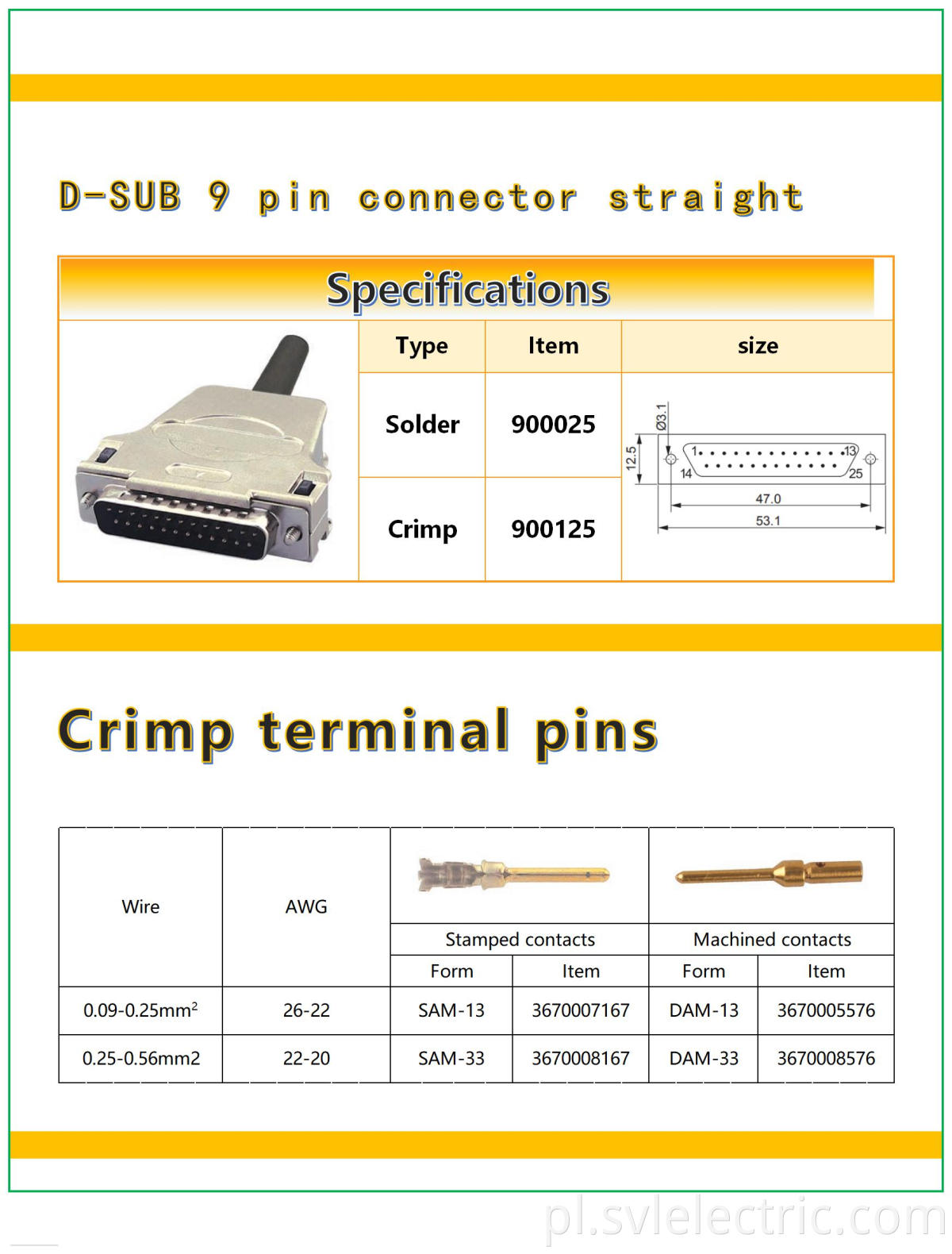 DB25 male connector